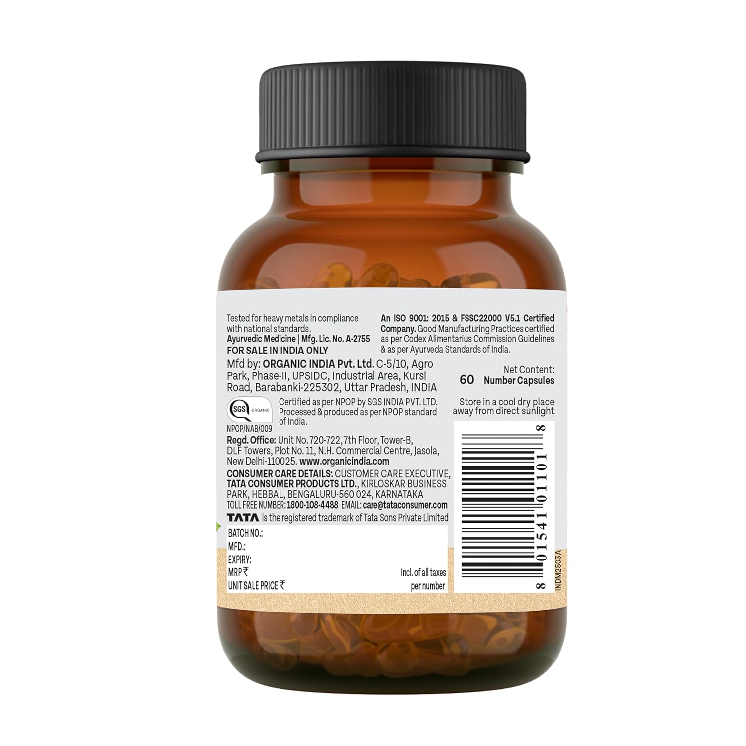 Organic India Immunity Booster 60 Veg Capsules, Helps Boost Immune Response Against Illness, Relief From Cold, Cough, Flue & Other Respiratory Tract Infection, GMP & NPOP Certified Organic - Image 2